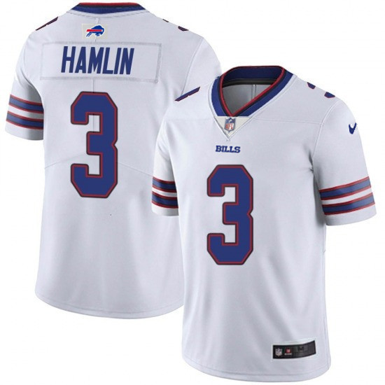 Women's Buffalo Bills #3 Damar Hamlin White Vapor Untouchable Stitched Jersey(Run Small)